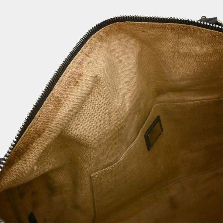Pre Owned Fendi Brown Zucca Duffle Bag