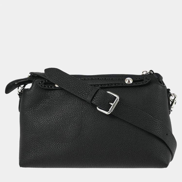 Pre Owned Fendi Black Leather By The Way Shoulder Bag