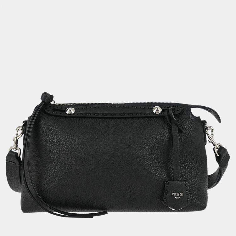 Pre Owned Fendi Black Leather By The Way Shoulder Bag