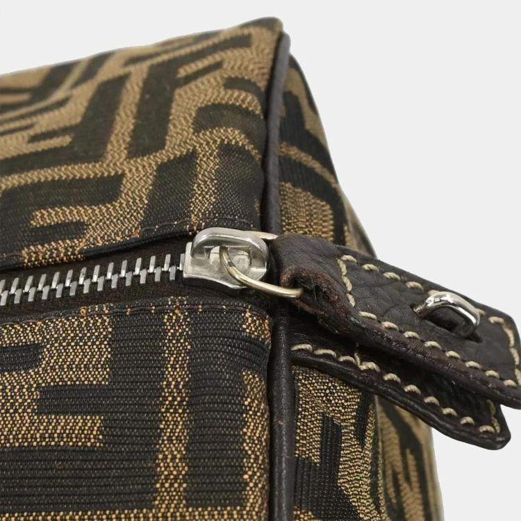 Pre Owned Fendi Brown Zucca Duffle Bag