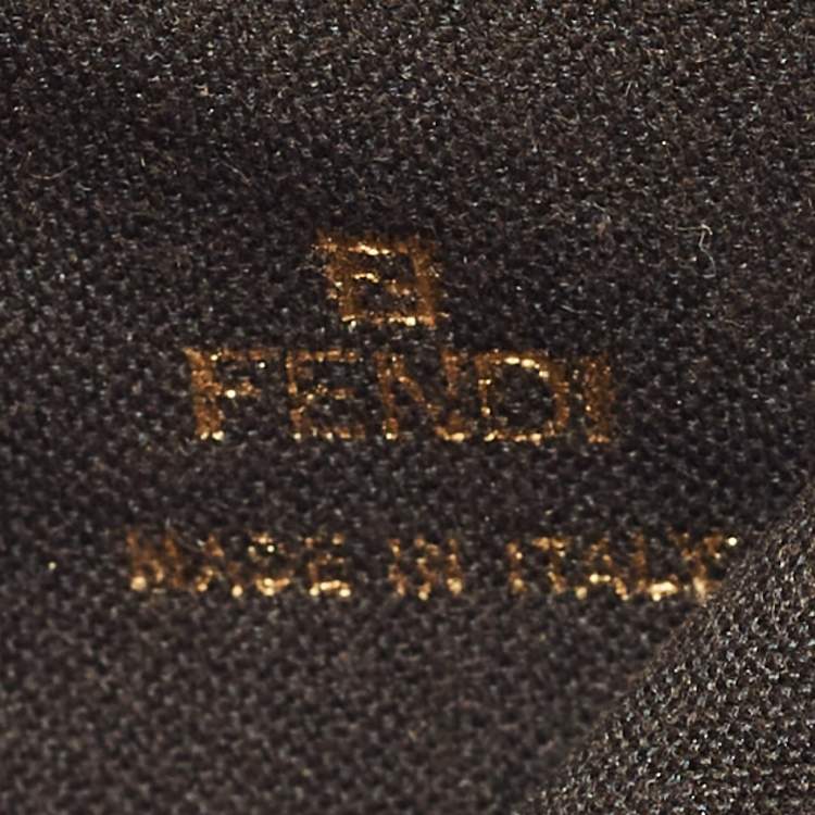 Pre Owned Fendi Black Coated Canvas French Compact Wallet