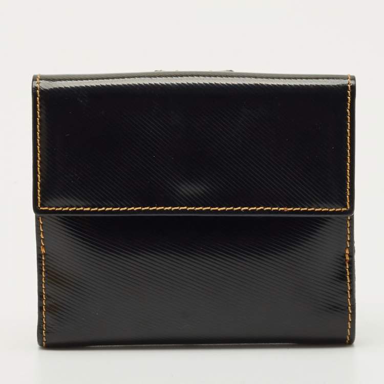 Pre Owned Fendi Black Coated Canvas French Compact Wallet