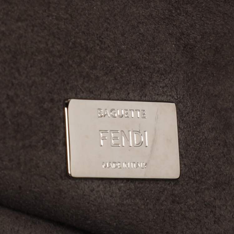 Pre Owned Fendi Light Blue Quilted Leather Micro Double Baguette Bag