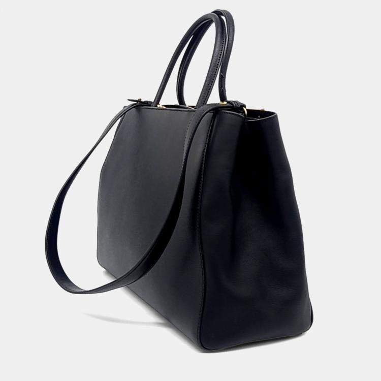 Pre Owned Fendi Black Leather Toujours Medium