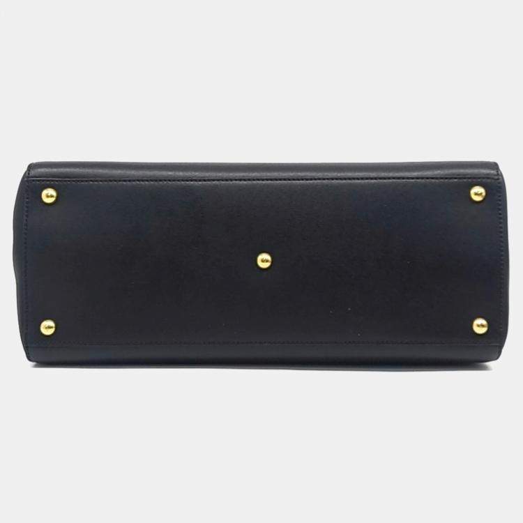 Pre Owned Fendi Black Leather Toujours Medium