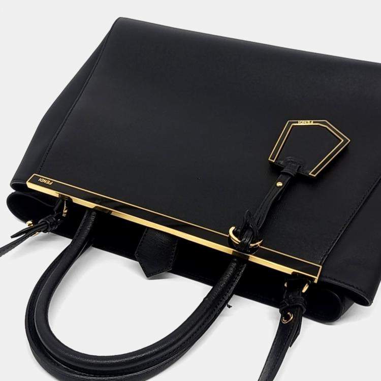 Pre Owned Fendi Black Leather Toujours Medium