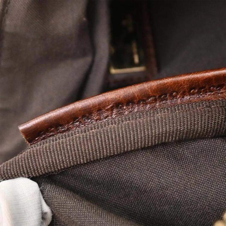 Pre Owned Fendi Brown Zucchino Handbag