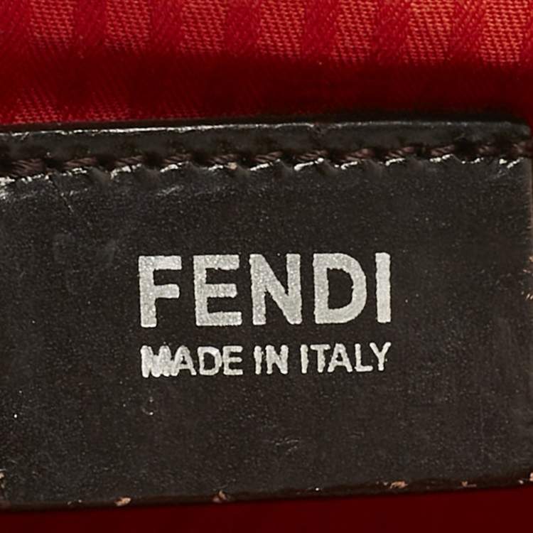 Pre Owned Fendi Red patent Leather Petite 2Jours Tote