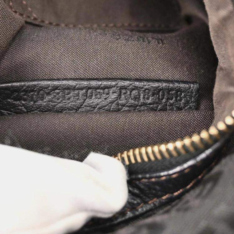 Pre Owned Fendi Black Zucchino Shoulder Bag