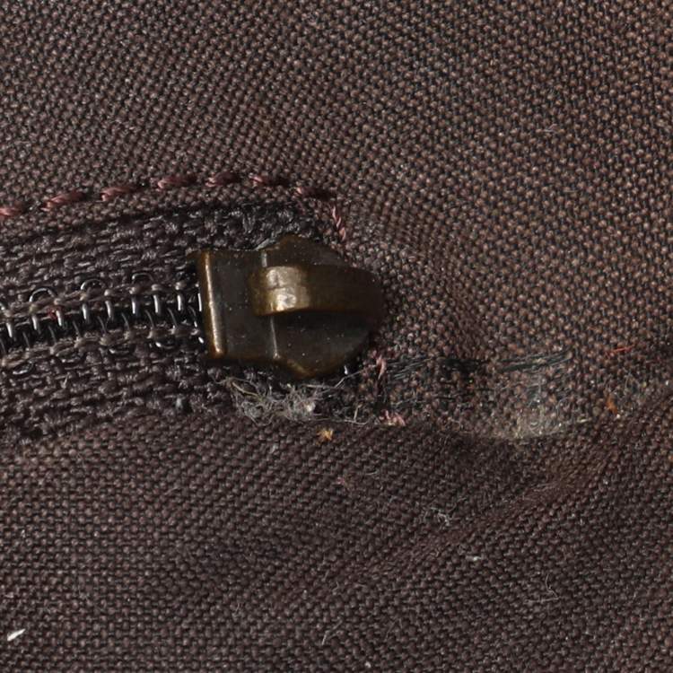 Pre Owned Fendi Tobacco Zucca Coated Canvas And Leather Carry On Luggage Suitcase