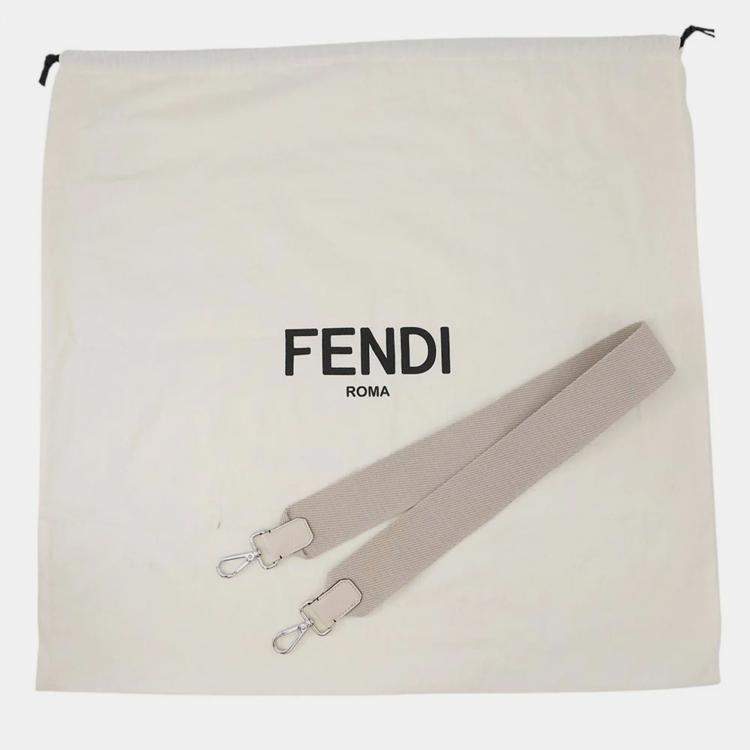 Pre Owned Fendi Shopping Bag Beige Canvas