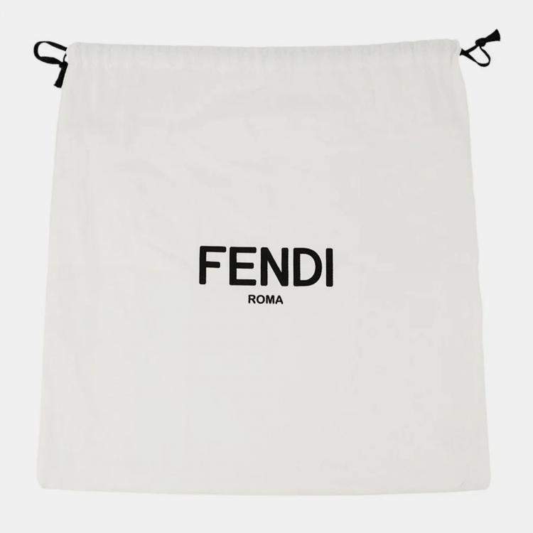 Pre Owned Fendi Flip Medium Tote Brown/Black Leather Size Medium