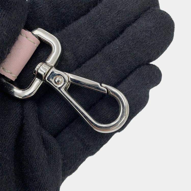 Pre Owned Fendi Bolsa Vitto Dolce Studded Shoulder Bag Pink Leather