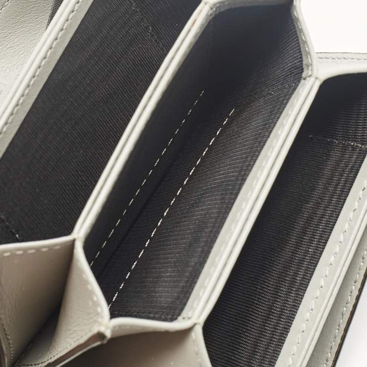 Pre Owned Fendi Grey Python and Leather F is Fendi Card Case