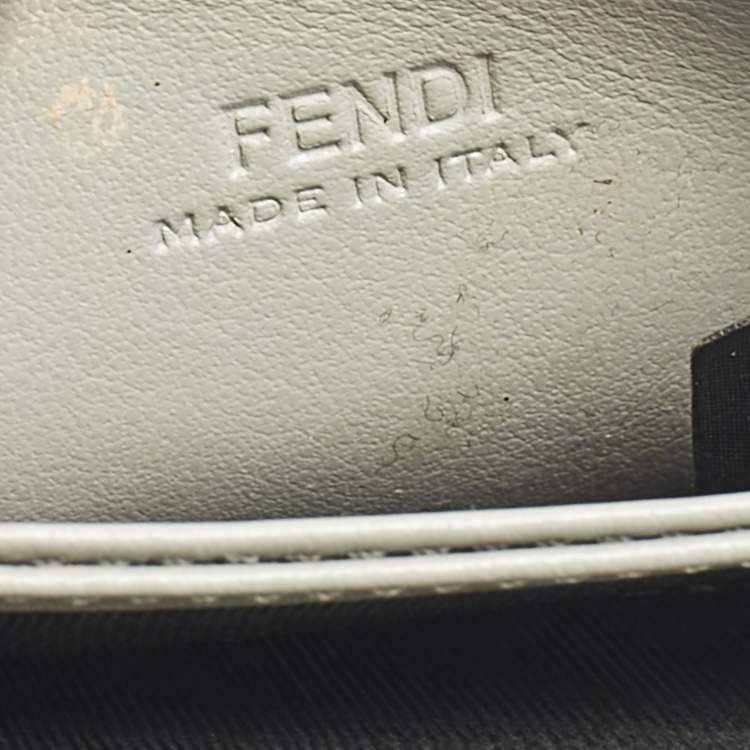 Pre Owned Fendi Grey Python and Leather F is Fendi Card Case