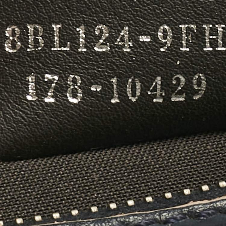 Pre Owned Fendi Navy Blue Leather Medium By The Way Scalloped Bag