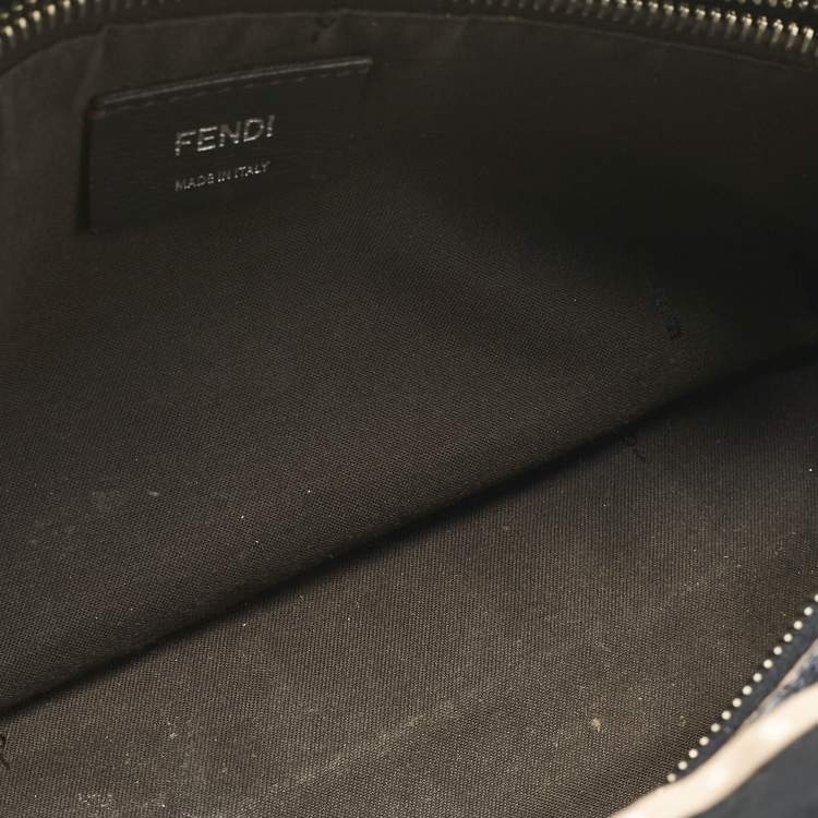 Pre Owned Fendi Navy Blue Leather Medium By The Way Scalloped Bag