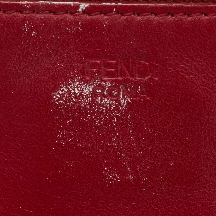 Pre Owned Fendi Multicolor Snakeskin and Leather Triplette Clutch Bag