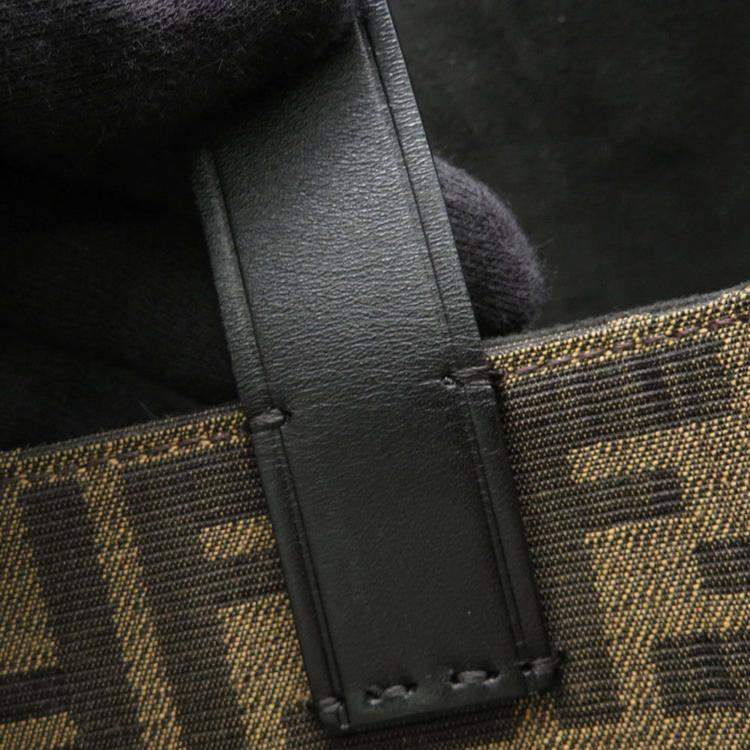 Pre Owned Fendi Fragment 2-Way Tote Bag Pokemon Dragonite Brown/Black Canvas