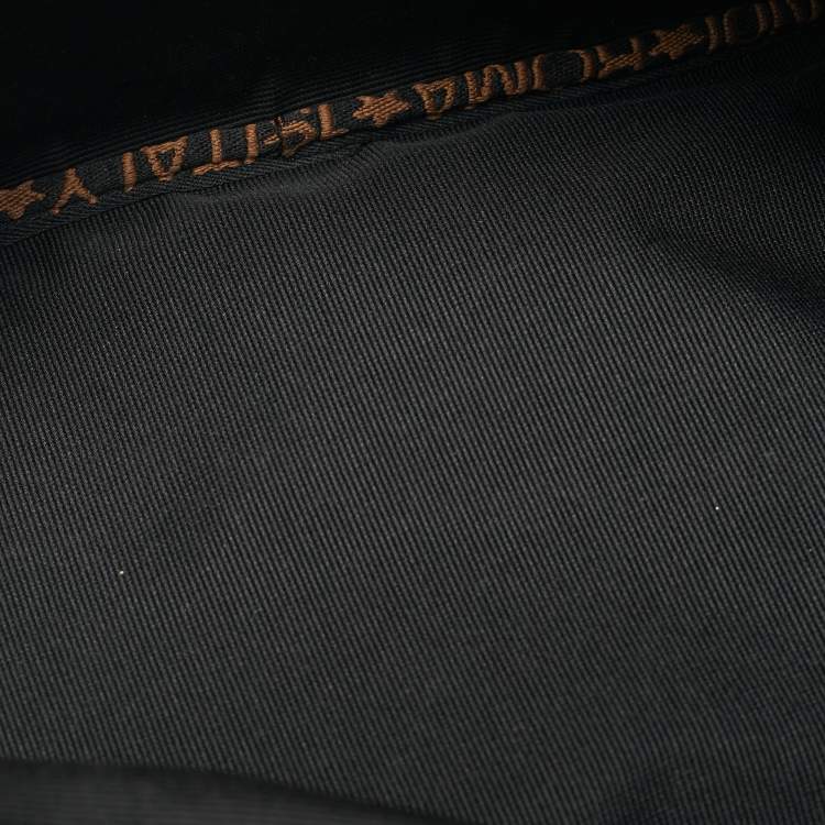 Pre Owned Fendi Black/Brown Canvas Logo Tote