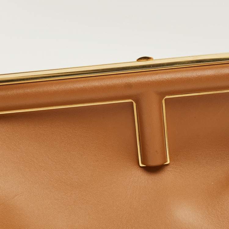 Pre Owned Fendi Brown Leather Medium First Shoulder Bag