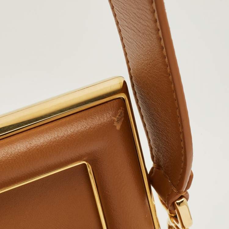 Pre Owned Fendi Brown Leather Medium First Shoulder Bag