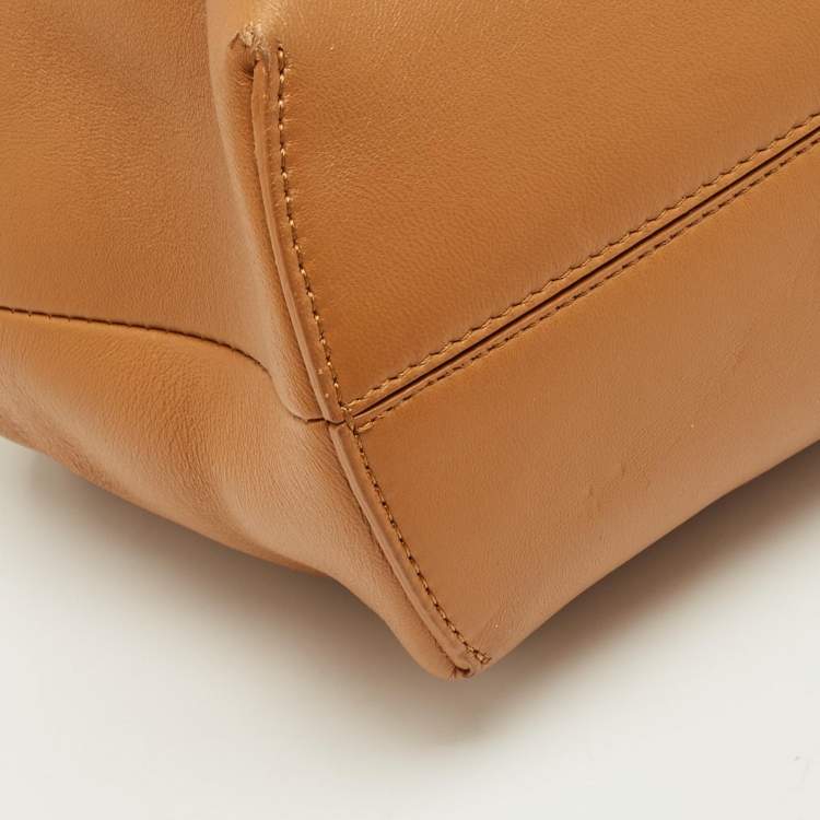 Pre Owned Fendi Brown Leather Medium First Shoulder Bag