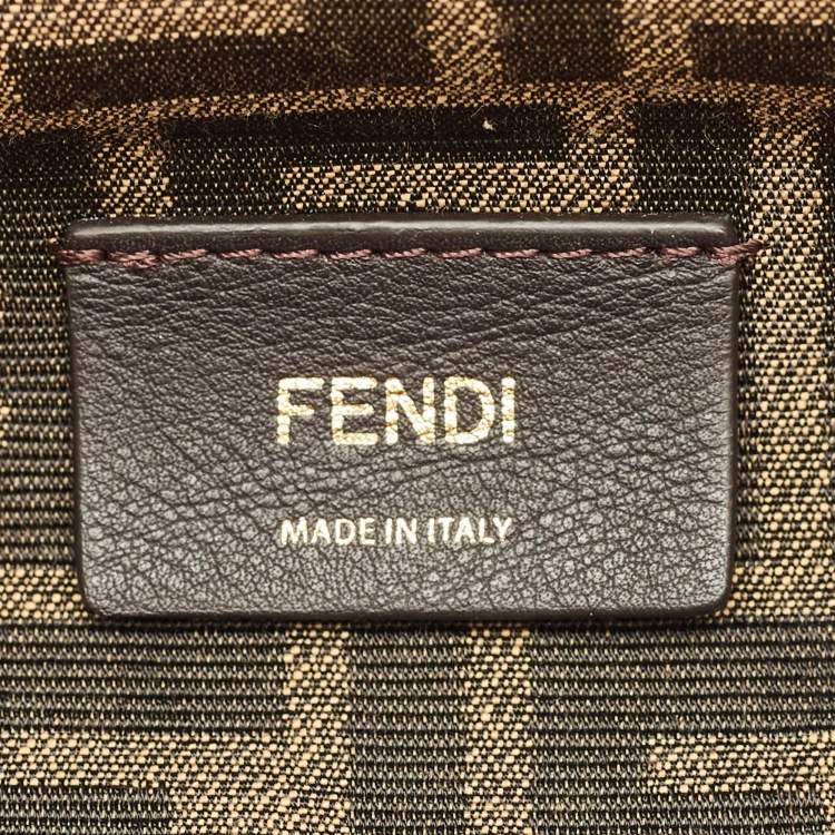 Pre Owned Fendi Brown Leather Medium First Shoulder Bag