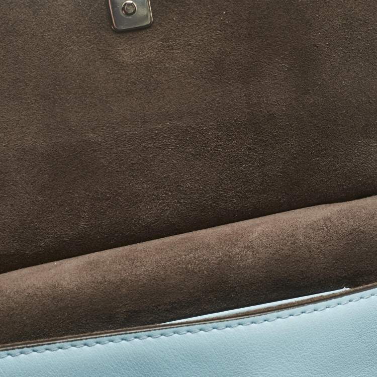 Pre Owned Fendi Multicolor Leather Micro Studded Bow Double Baguette Bag