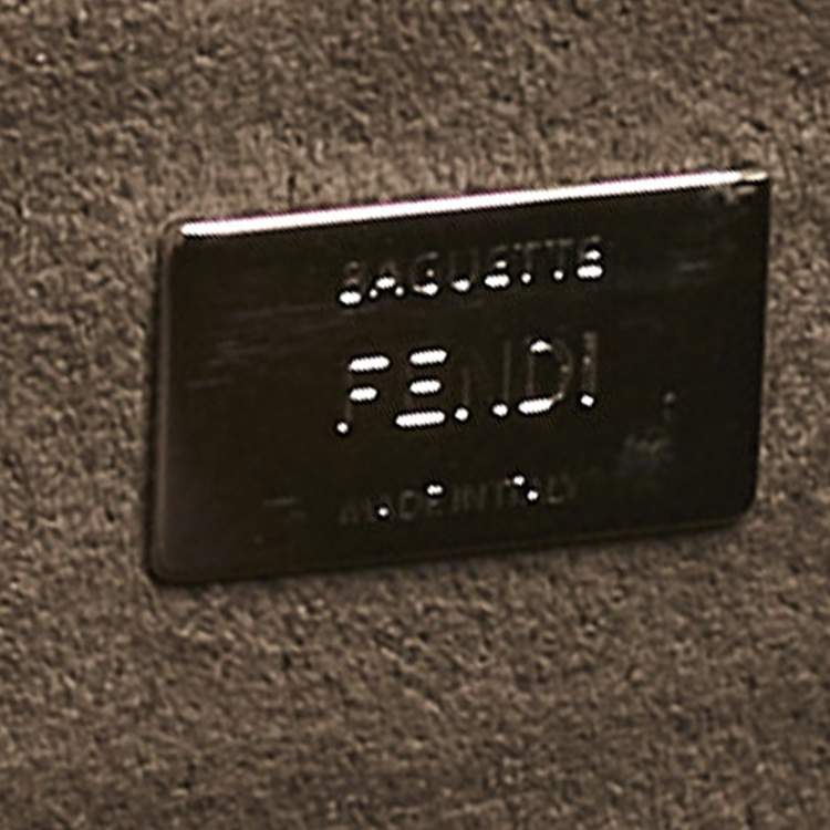 Pre Owned Fendi Multicolor Leather Micro Studded Bow Double Baguette Bag