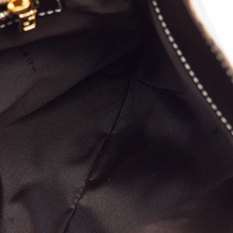 Pre Owned Fendi Brown Zucchino Coated Canvas Mama Baguette Bag