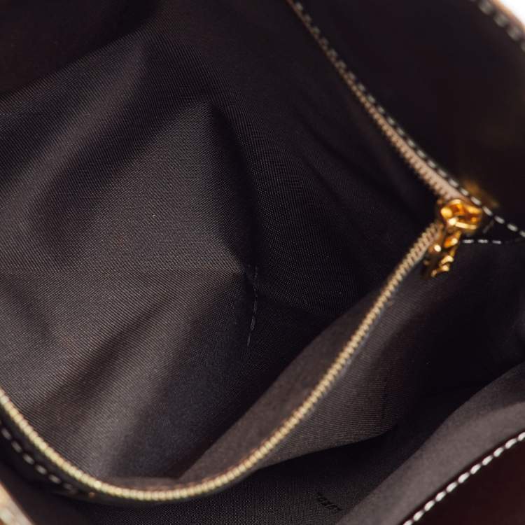 Pre Owned Fendi Brown Zucchino Coated Canvas Mama Baguette Bag