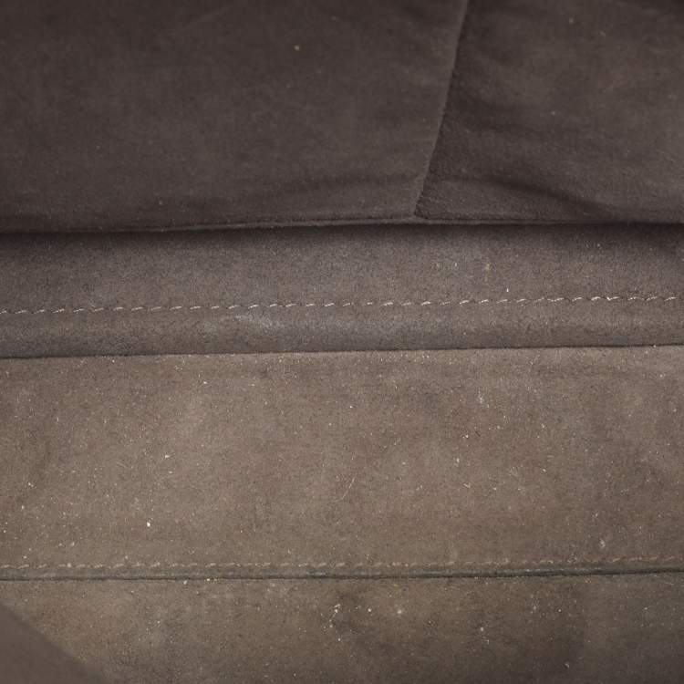 Pre Owned Fendi Blue Leather Dotcom Top Handle Bag