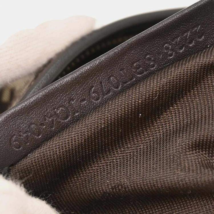 Pre Owned Fendi Brown Zucchino Shoulder Bag