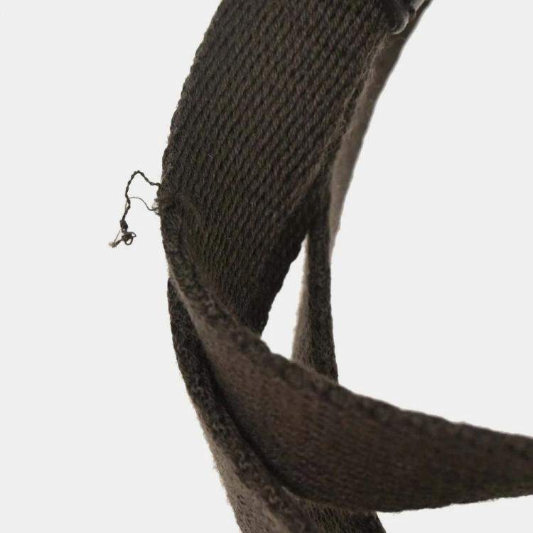 Pre Owned Fendi Brown Zucchino Shoulder Bag