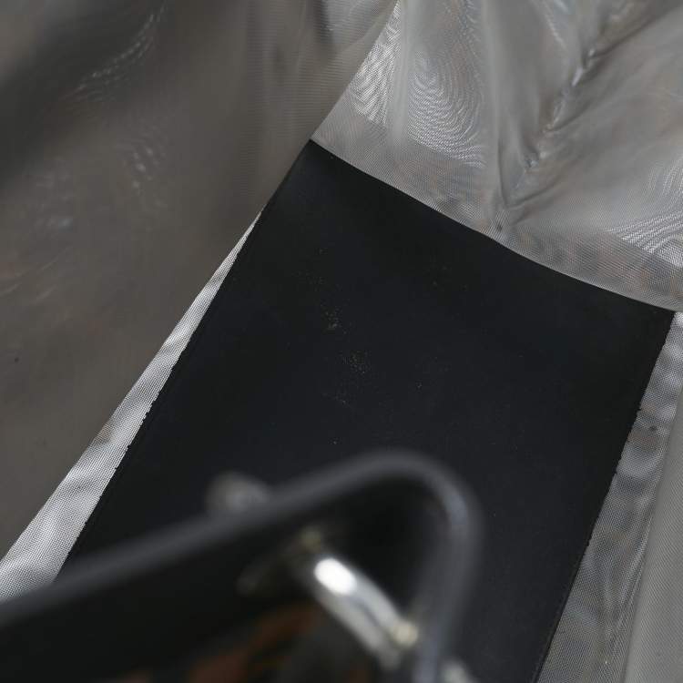 Pre Owned Fendi Tobacco/Black FF Mesh and Leather Large Runaway Shopper Tote