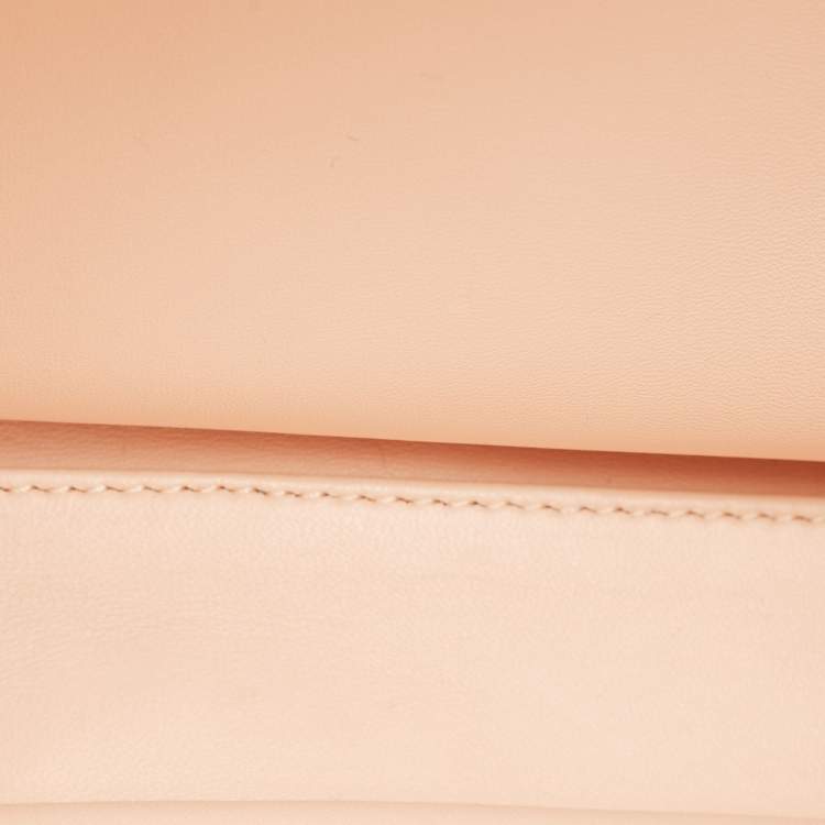 Pre Owned Fendi Green/Beige Python Medium Peekaboo Top Handle Bag