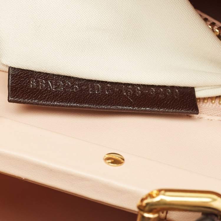 Pre Owned Fendi Green/Beige Python Medium Peekaboo Top Handle Bag