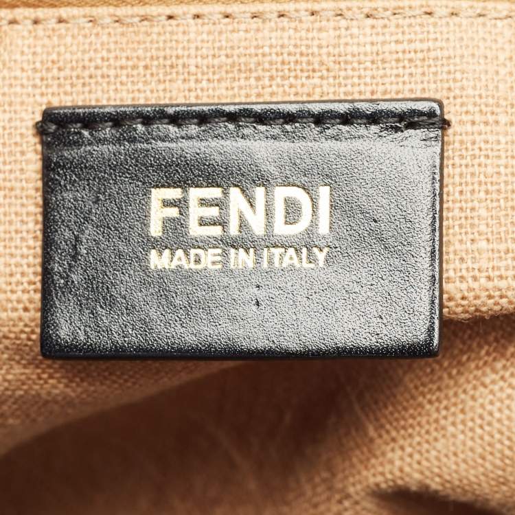 Pre Owned Fendi Red Pequin Embossed Leather Large Claudia Shoulder Bag