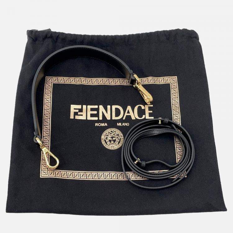 Pre Owned Fendi Fendi X Versace Mon Tresor Multicolor/Brown Nylon Leather Size Mini