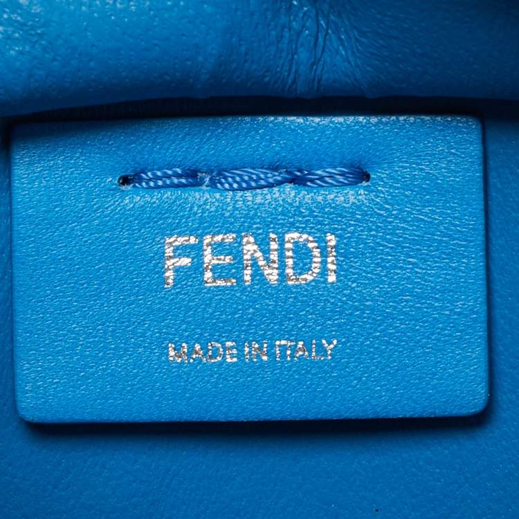 Pre Owned Fendi Blue Leather Petite 3Jours Tote