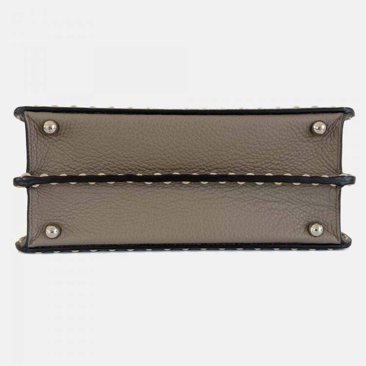 Pre Owned Fendi Peekaboo ISeeU Small Etoupe Selleria bag