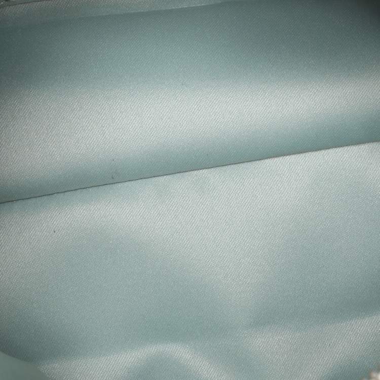 Pre Owned Fendi White Leather Mini By The Way Embellished Crossbody Bag