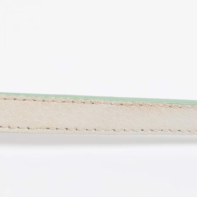 Pre Owned Fendi White Leather Mini By The Way Embellished Crossbody Bag