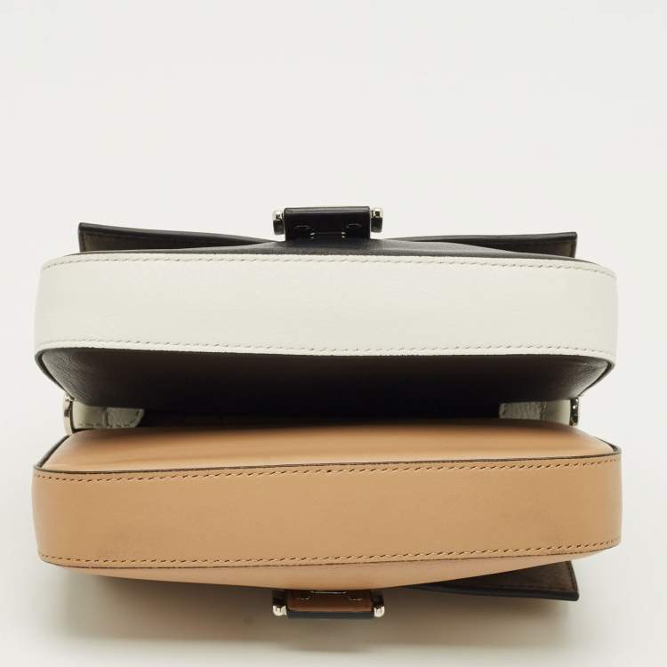 Pre Owned Fendi Multicolor Leather Micro Flowerland Double Baguette Bag w/Snakeskin Strap