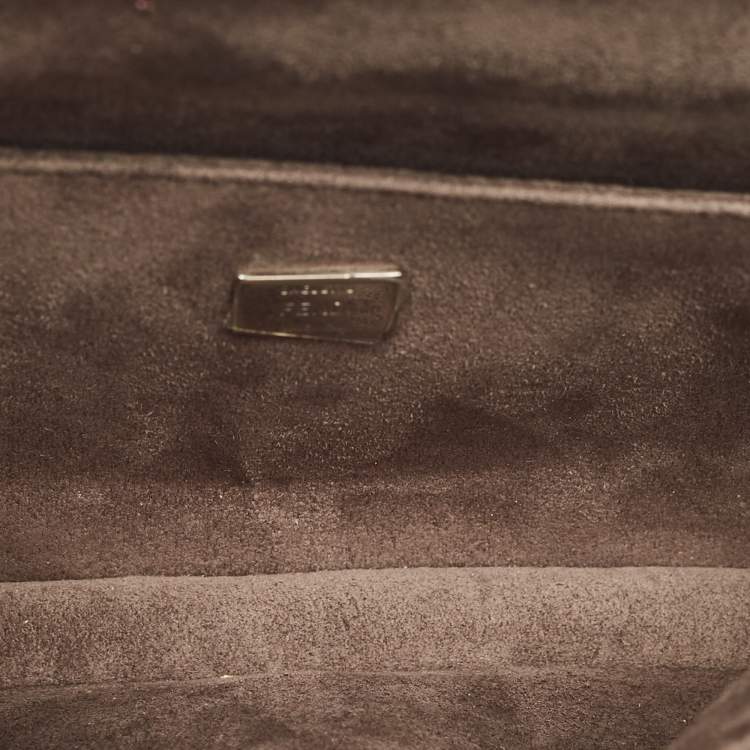 Pre Owned Fendi Multicolor Leather Micro Flowerland Double Baguette Bag w/Snakeskin Strap