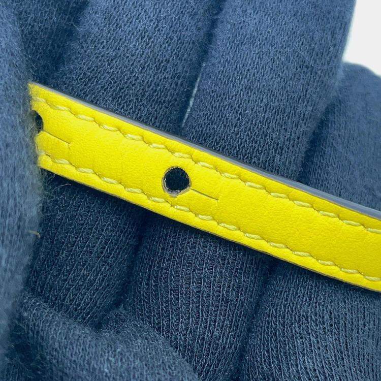 Pre Owned Fendi By The Way Yellow/Brown Leather Size Mini