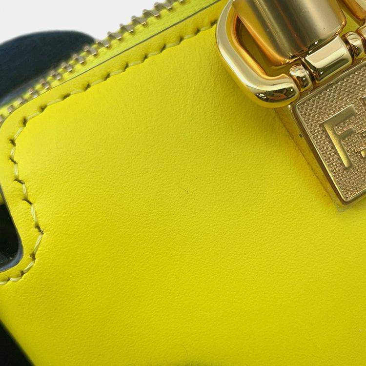 Pre Owned Fendi By The Way Yellow/Brown Leather Size Mini