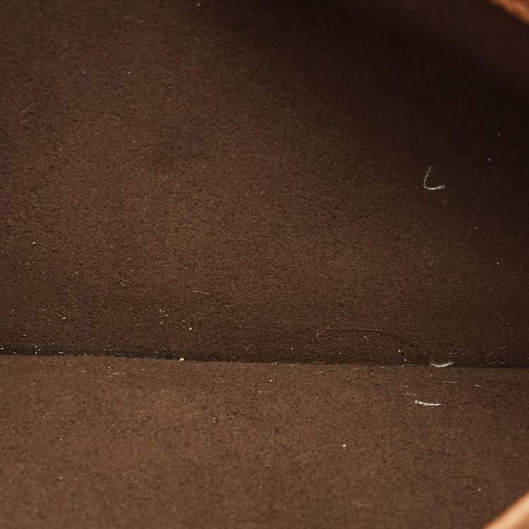 Pre Owned Fendi Peekaboo Brown Selleria Leather Wallet