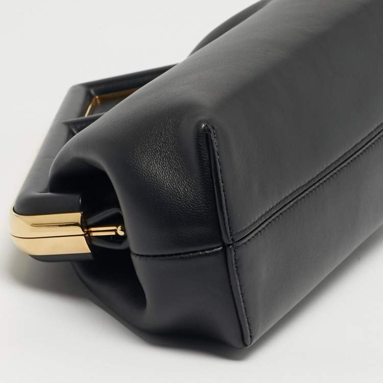 مملوكة مسبقًا Fendi First Small Black Leather Clutch Bag